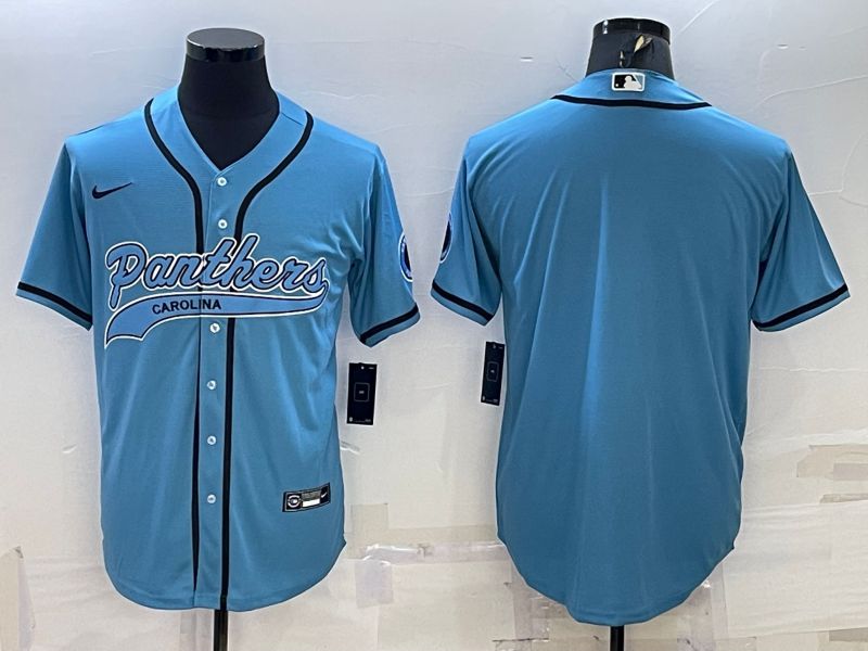 Men Carolina Panthers Blank Blue 2022 Nike Co branded NFL Jersey